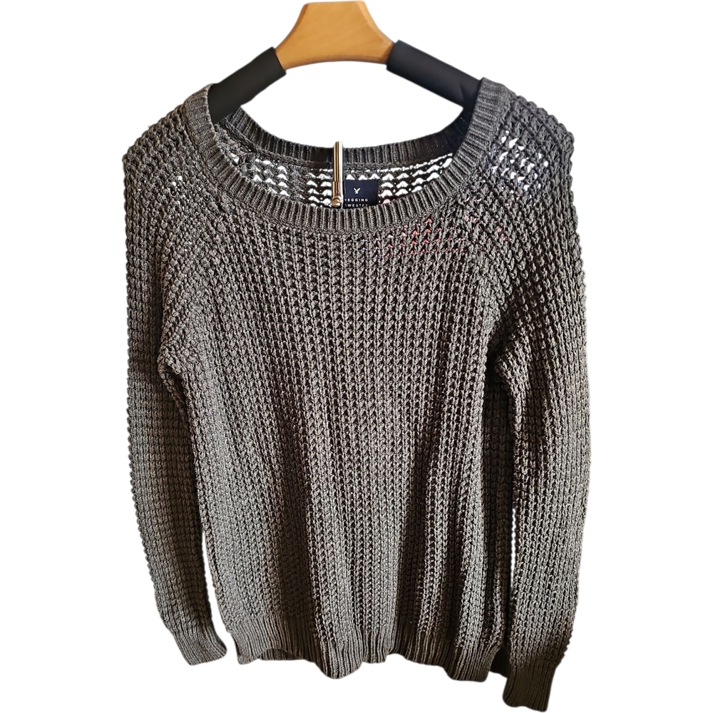 American Eagle Outfitters Charcoal Knit Jegging Sweater